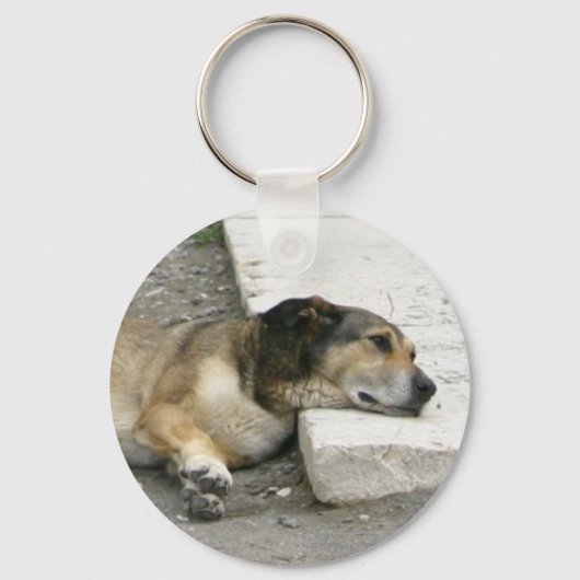 Tired Dog-sleutelketen, aanpassen Sleutelhanger (Voorkant)