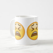 Tired Face Emoji Koffiemok (Voorkant links)