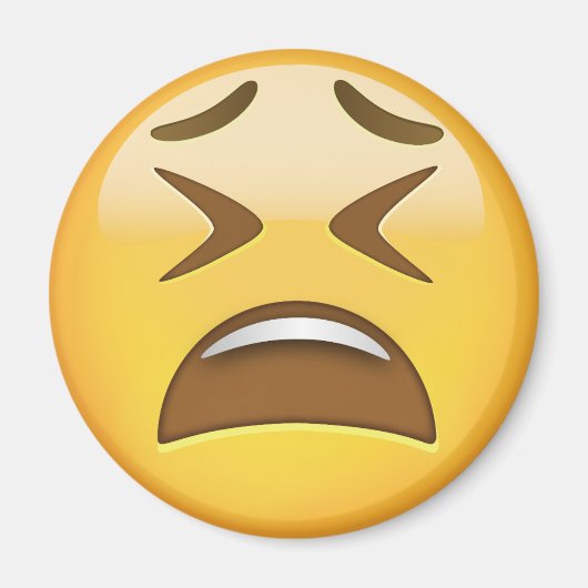 Tired Face Emoji Magneet (Voorkant)