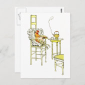 Tired Hen heeft een Cuppa Briefkaart (Voorkant / Achterkant)