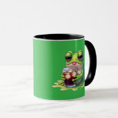 Tired Melted Frog Coffee Cute Mug Design (Devant droit)