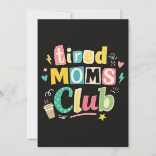 Tired Moms Club Koffie Moeder Humor Kaart
