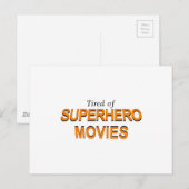 Tired of Superheld Movies Briefkaart (Voorkant / Achterkant)