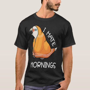 Tired Parrot huurt de ochtend van de koffins Cocka T-shirt
