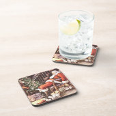 Tired Père Noël Ensemble de Dessous de verre de li (Côté Droit)