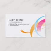 Tiret de carte de visite de couleur bilatéral (Dos)