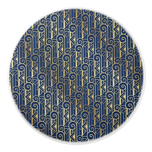 Tiroir Art Déco et boutons d'armoire (Devant)