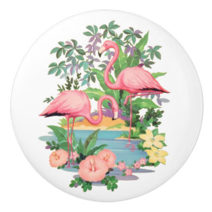 Tiroir de Flamants roses roses ou bouton en