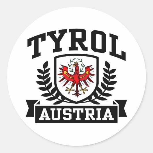 Tirol Austria Ronde Sticker (Voorkant)