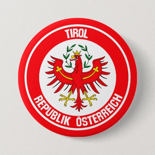 Tirol Round Emblem Ronde Button 7,6 Cm (Voorkant)