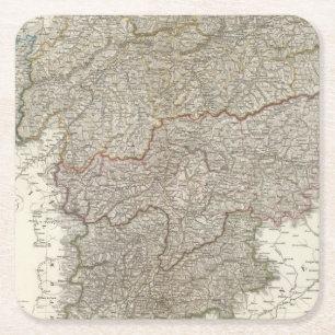 Tirol, Voralberg, Liechtenstein Vierkante Kartonnen Onderzetter