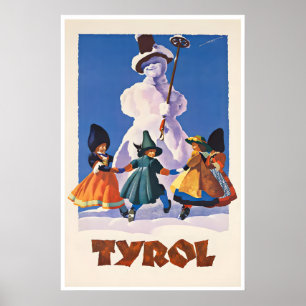Tiroler druk Oostenrijk Ski-poster Oostenrijkse ku Poster