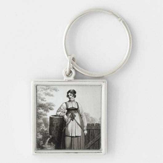 Tirollian Peasant Girl, 1817 Sleutelhanger (Voorkant)