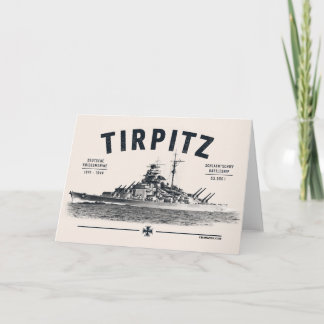 Tirpitz slagschip wenskaart kaart