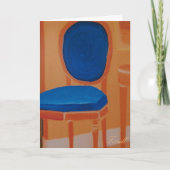 Tirrell Blue Chair Verjaardag Kaart (Voorkant)