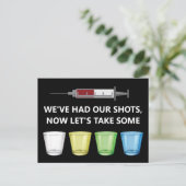 Tirs de vaccins Fêtons la carte postale du Parti F (Debout devant)