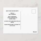 Tirs de vaccins Fêtons la carte postale du Parti F (Dos)