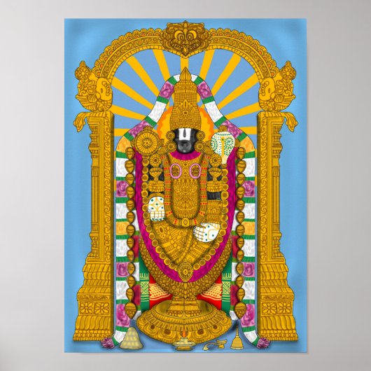 Tirupati Balaji Poster for Home & Wall Decor (Devant)