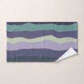 Tirures ondulées turquoise et violette (Serviette à main)