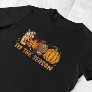Tis het seizoen Football Pumpkin Herfst T-shirt