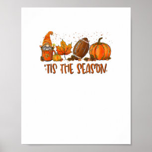 Tis’ Het Seizoen Football Sport Herfst Pompoen dan Poster