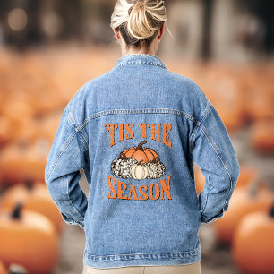 'Tis het seizoen Herfst Pumpkins Western Denim Jac Jacket