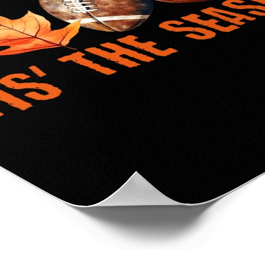 TIS HET SEIZOEN Pompoen Leaf Latte Herfst Thanksgi Poster (Hoek)