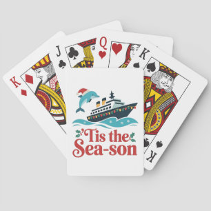 'tis het zee-seizoen Funny Cruising Familie Matchi Pokerkaarten