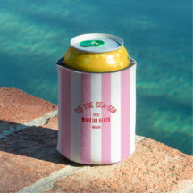 Tis Het Zee Son Custom Beach Christmas Pink Stripe