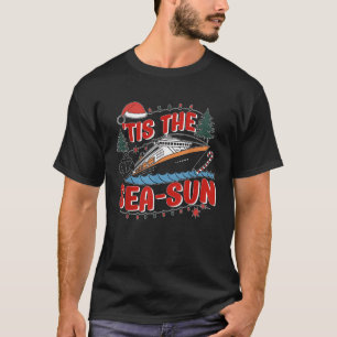 Tis Het Zee Zon Santa Beach Zomer Kerstmis Zomer T-shirt