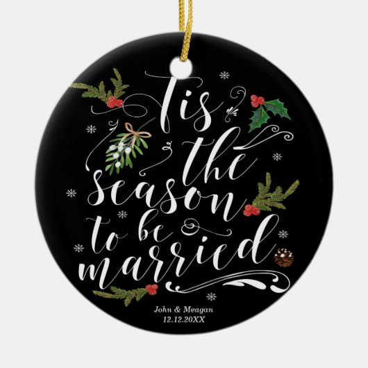 Tis le premier ornement d'arbre de Noël de saison (Devant)