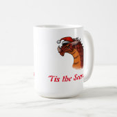 ‘Tis Season Dragon Christmas Coffee Mug (Devant droit)