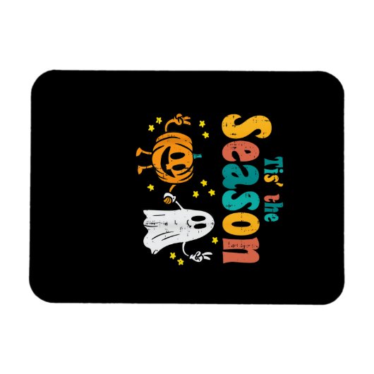 Tis Season Pumpkin Leaf Latte Fall Softball Magneet (Horizontaal)