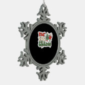 Tis Season Retro Funny Sloth Tin Sneeuwvlok Ornament (Links)