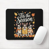 Tis The Season Boston Terrier Fall Autumn Pumpkin Muismat (Met muis)