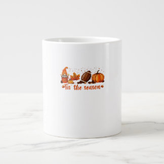 Tis The Season Fall Gnome Football Design Extra Grote Beker