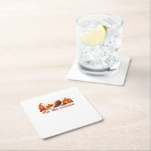 Tis The Season Fall Gnome Football Design Vierkante Kartonnen Onderzetter (Insitu)