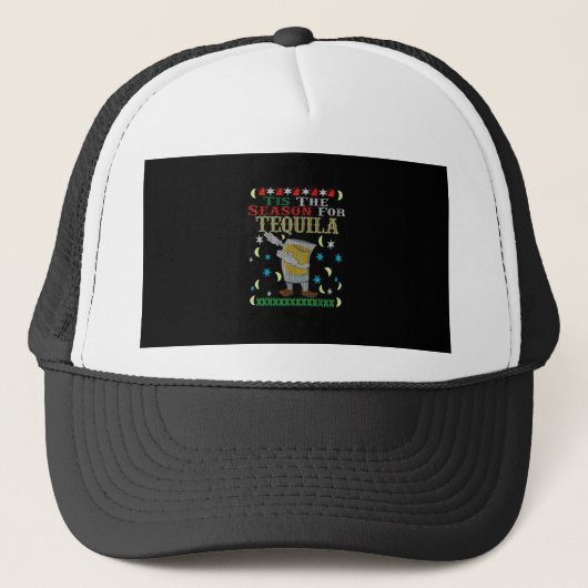 Tis The Season For Tequila Dabbing Christmas Alcoh Trucker Pet (Voorkant)