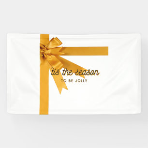 Tis The Season Gold 3x5 Vinyl Banier Spandoek