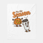 Tis The Season Hate Pumpkin Spice Latte Halloween Fleece Deken (Voorkant)