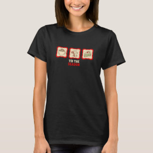 ’Tis The Season Kersttraktatiepictogrammen T-shirt