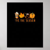 Tis The Season Nurse Pumpkin Spice Fall Leaves Aut Poster (Voorkant)