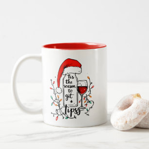 'Tis The Season om Ladder Te Worden Tweekleurige Koffiemok