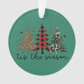 "Tis the Season" Plaid Leopard Christmas Trees (devant)