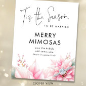 Tis the season Poinsettia Mimosa Bridal Shower Poster
