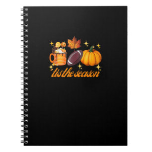 Tis The Season Pompoenblad Latte Herfst Thanksgivi Notitieboek