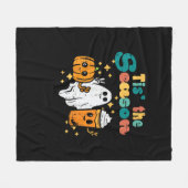 Tis The Season Pumpkin Latte Retro Halloween Fall Fleece Deken (Voorkant (Horizontaal))