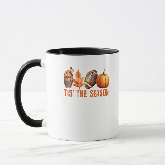 Tis The Season Pumpkin Leaf Latte Fall Thanksgivin Mok (Links)