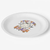 Tis The Season Retro Halloween Party Funny Minimal Papieren Bordje (Gekanteld)