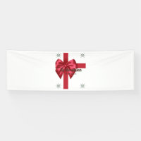 Tis The Season Rood 2.5x8 Vinyl Banner
